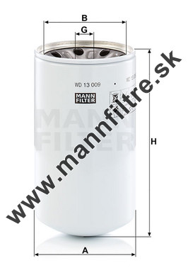 Filter hydrauliky MANN FILTER WD 13 009 x