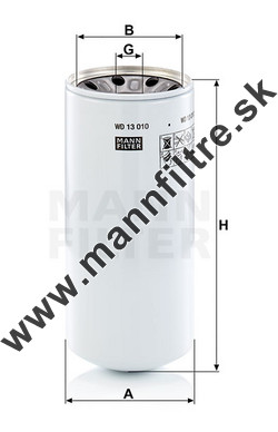 Filter hydrauliky MANN FILTER WD 13 010-2 x