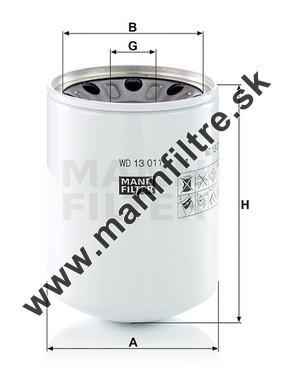 Filter hydrauliky MANN FILTER WD 13 011 x