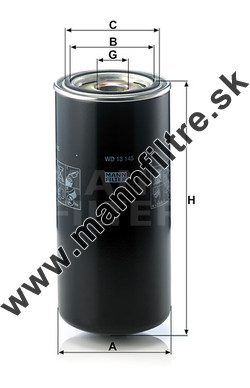 Olejový filter MANN FILTER WD 13 145