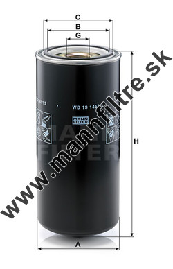 Olejový filter MANN FILTER WD 13 145/15