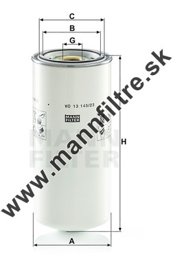 Olejový filter MANN FILTER WD 13 145/23