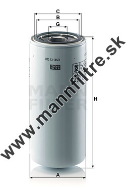 Olejový filter MANN FILTER WD 13 145/3