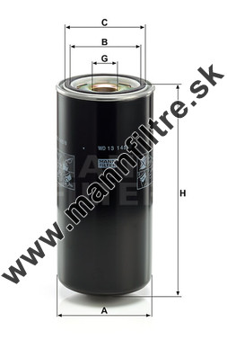 Filter hydrauliky MANN FILTER WD 13 145/8