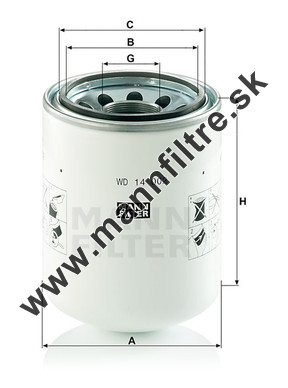 Filter hydrauliky MANN FILTER WD 14 002