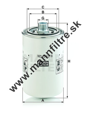 Olejový filter MANN FILTER WD 940/6