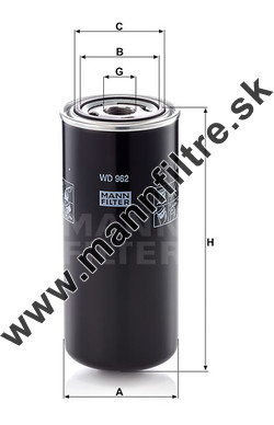 Filter hydrauliky MANN FILTER WD 962