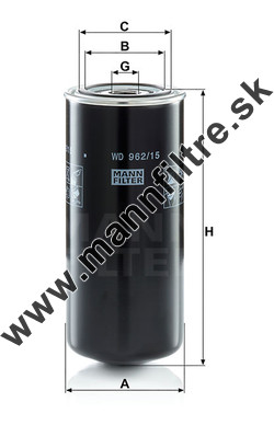 Olejový filter MANN FILTER WD 962/15