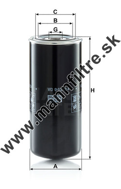 Olejový filter MANN FILTER WD 962/24