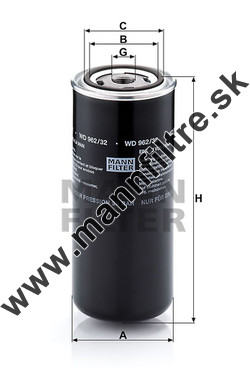 Olejový filter MANN FILTER WD 962/32