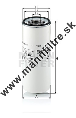 Palivový filter MANN FILTER WDK 11 102/11