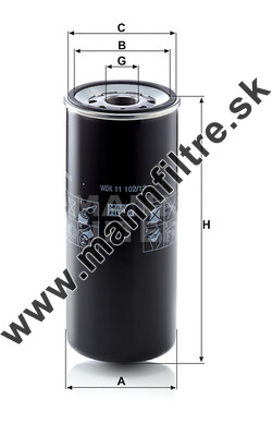 Palivový filter MANN FILTER WDK 11 102/13