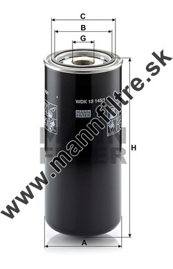 Palivový filter MANN FILTER WDK 13 145/1