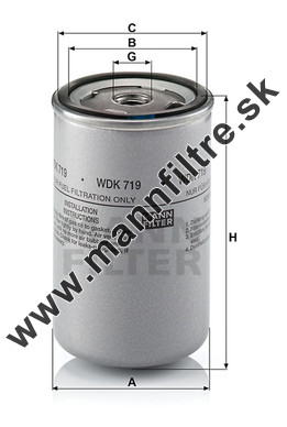 Palivový filter MANN FILTER WDK 719