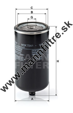 Palivový filter MANN FILTER WDK 724/1