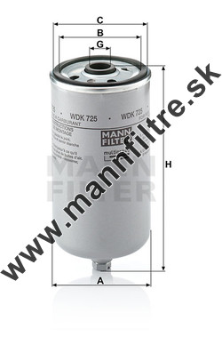 Palivový filter MANN FILTER WDK 725