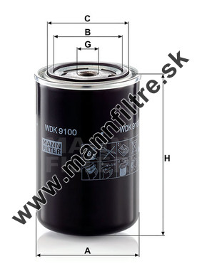 Palivový filter MANN FILTER WDK 9100