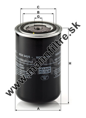 Palivový filter MANN FILTER WDK 940/5