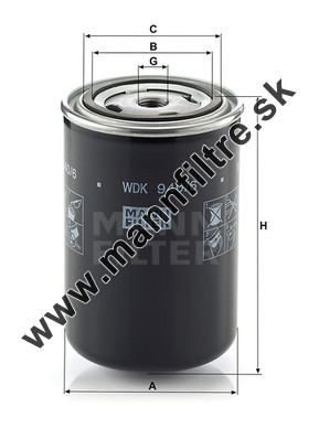 Palivový filter MANN FILTER WDK 940/6