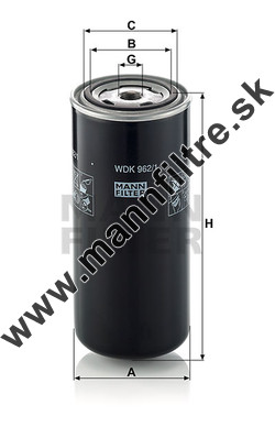 Palivový filter MANN FILTER WDK 962/1