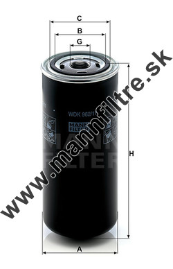 Palivový filter MANN FILTER WDK 962/11