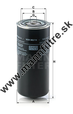 Palivový filter MANN FILTER WDK 962/14