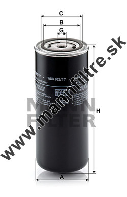 Palivový filter MANN FILTER WDK 962/17