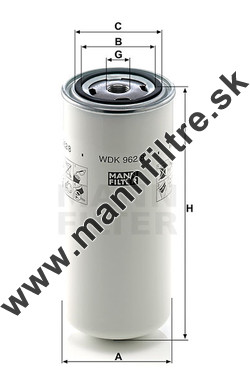 Palivový filter MANN FILTER WDK 962/8