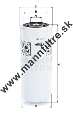 Filter hydrauliky MANN FILTER WH 10 003