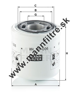 Filter hydrauliky MANN FILTER WH 10 006
