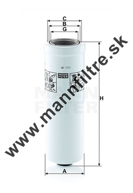 Filter hydrauliky MANN FILTER WH 7001
