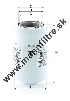 Filter hydrauliky MANN FILTER WH 8001