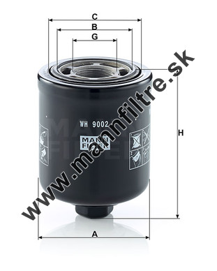 Filter hydrauliky MANN FILTER WH 9002