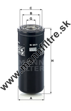 Filter hydrauliky MANN FILTER WH 980/8