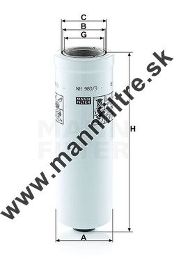 Filter hydrauliky MANN FILTER WH 980/9