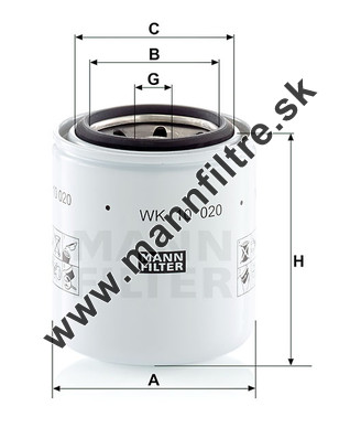 Palivový filter MANN FILTER WK 10 020