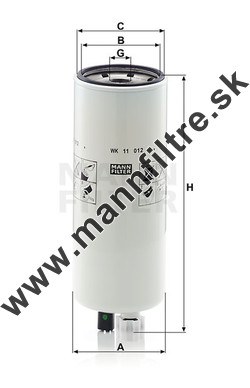 Palivový filter MANN FILTER WK 11 012