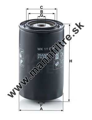 Palivový filter MANN FILTER WK 11 014