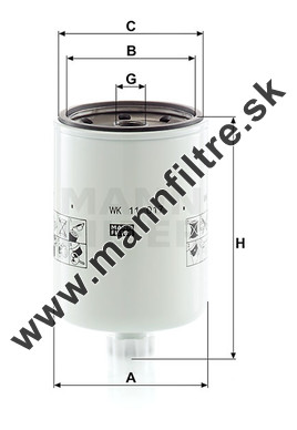 Palivový filter MANN FILTER WK 11 017