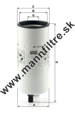 Palivový filter MANN FILTER WK 1270