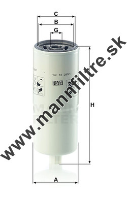 Palivový filter MANN FILTER WK 12 290/1