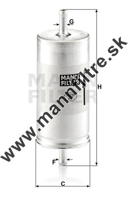 Palivový filter MANN FILTER WK 413
