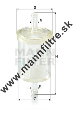 Palivový filter MANN FILTER WK 43/13