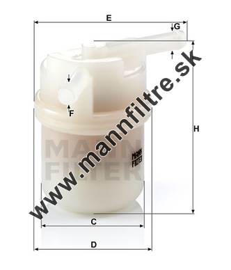Palivový filter MANN FILTER WK 44/6