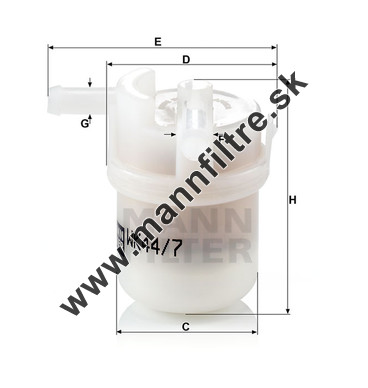 Palivový filter MANN FILTER WK 44/7