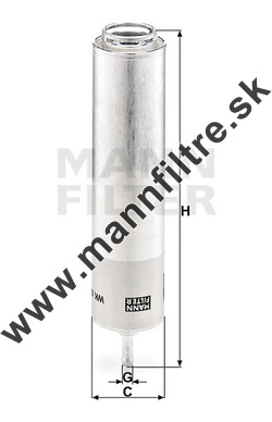 Palivový filter MANN FILTER WK 5001
