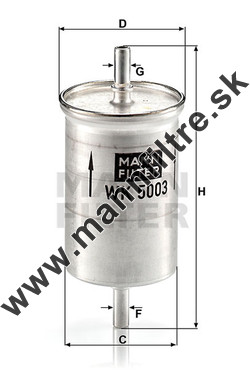 Palivový filter MANN FILTER WK 5003