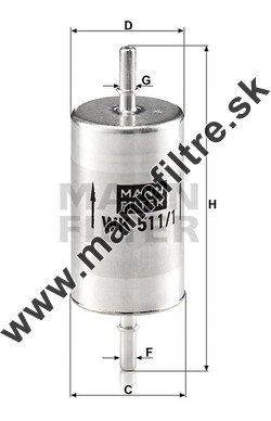 Palivový filter MANN FILTER WK 511/1