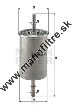 Palivový filter MANN FILTER WK 512/2
