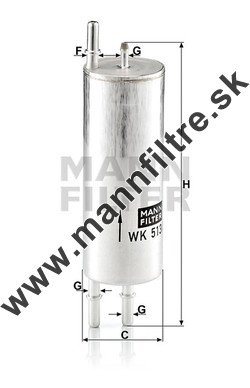 Palivový filter MANN FILTER WK 513/3